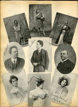 249 van Roy; 250 van Dyck, Ernest; 251 Gulbranson, Ellen; 252 Elmblad, Johannes? 253 Perron, Karl; 254 van Dyck, Ernest; 255 Metzger, Ottilie; 256 Artner, Josephine von; 257 Verhunk, Fanchette