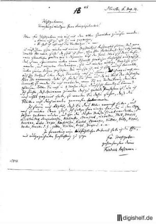 25: Brief von Christian Friedrich Raßmann an Klamer Schmidt