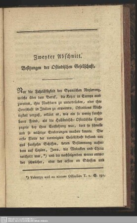 Zweyter Abschnitt. Besitzungen der Ostindischen Gesellschaft