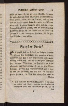 33-47, Sechster Brief.- Siebender Brief.
