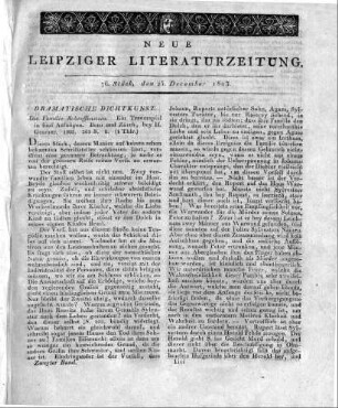 Die Familie Schroffenstein. Ein Trauerspiel in fünf Aufzügen. Bern und Zürich, bey H. Gessner. 1803. 265 S. 8.