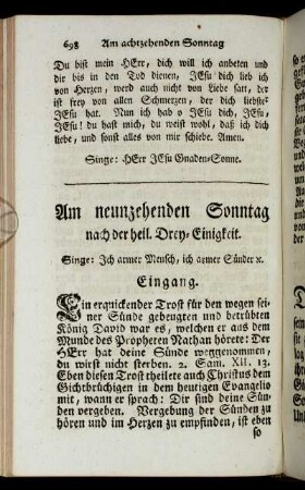 Am neunzehenden Sonntag nach der heil. Drey-Einigkeit. - Am zwanzigsten Sonntag nach der heil. Drey-Einigkeit.