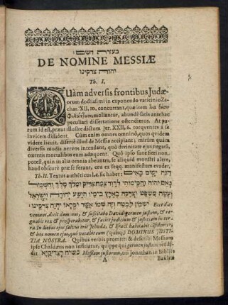 De Nomine Messiae
