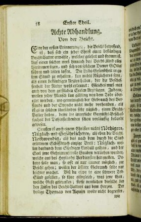 Achte Abhandlung. Von der Beicht