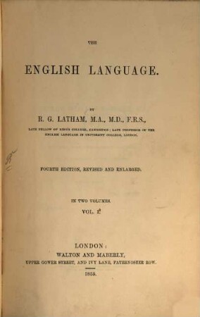 The English Language, 1