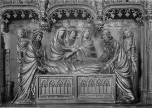 Kreuzigungsaltar — Mittelteil des Altares — Mittelteil rechts: Grablegung Christi
