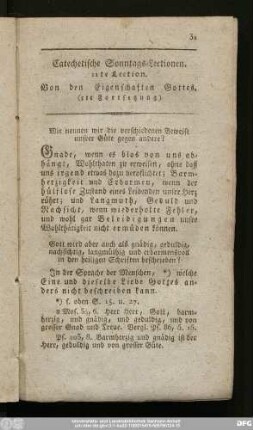 11te Lection. Von den Eigenschaften Gottes. (5te Fortsetzung.)
