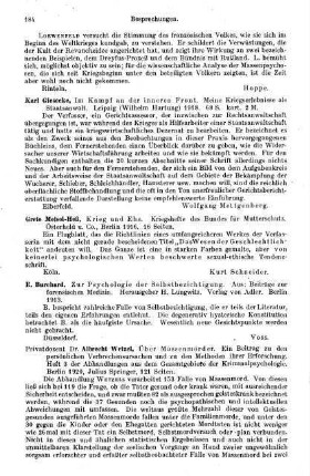 184, E. Burchard. Zur Psychologie der Selbstbezichtigung. 1913