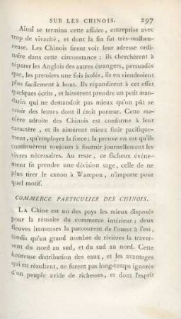 Commerce particulier des Chinois