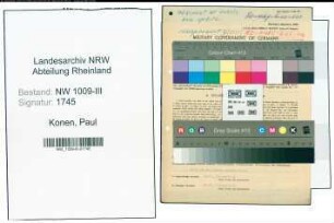 Entnazifizierung Paul Konen , geb. 22.12.1904 (Kaufm.Angestellter)
