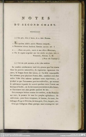 Notes Du Second Chant