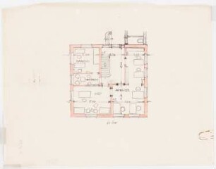 Einfamilienhaus mit Büros: Grundriss 1:100