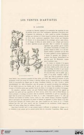 3: Les ventes d'artistes : M. Lansyer