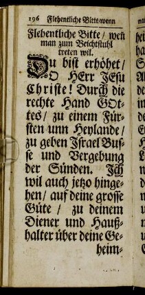 Flehentliche Bitte/ wen[n] man zum Beichtstuhl treten wil