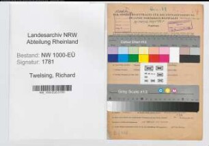 Entnazifizierung Richard Twelsing, geb. 23.11.1891 (Finanzbeamter)