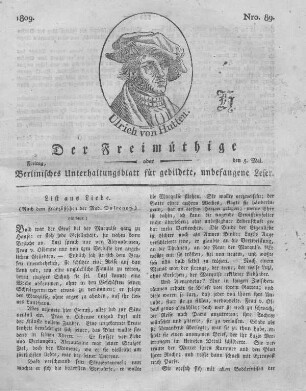 Nro. 89., Freitag, den 5. Mai 1809