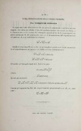 Altra dimostrazione dello stesso teorema.