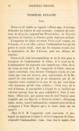Troisième dynastie. Triêu