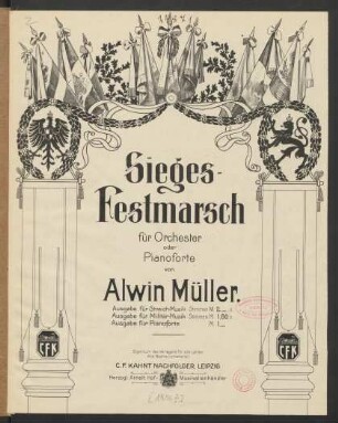 Sieges-Festmarsch : für Orchester oder Pianoforte