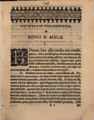 Disp. philos. de bono et malo prior