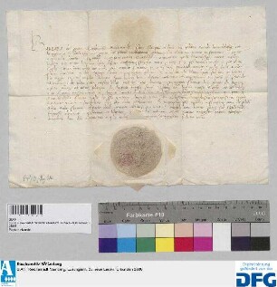 Markgräfin Barbara von Mantua stellt der Stadt Nürnberg Quittung aus über 1000 fl. von ihrem Vater dem Markgrafen Johann von Brandenburg ererbtes Leibgeding.