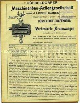 Verbesserte Krahnwaagen