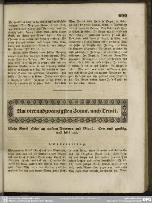 Am vierundzwanzigsten Sonnt. nach Trinitatis