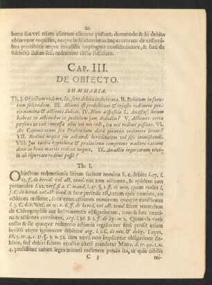 Cap. III. De Obiecto.