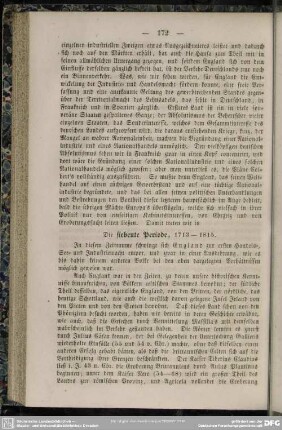 Die siebente Periode, 1713 - 1815