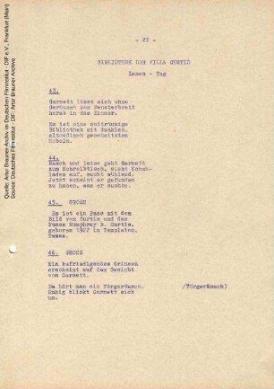 Drehbuch (Auszug)