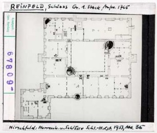 Reinfeld: Schloss, Grundriss 1. Stock