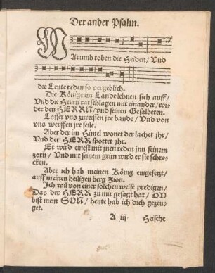 Der ander Psalm. ||