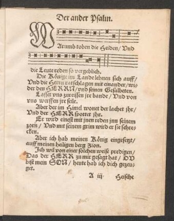 Der ander Psalm. ||