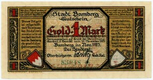 Geldschein / Notgeld, Goldmark, 11.1923