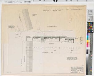 Soest (Soest) Neubau des Staatlichen Archigymnasiums Vorentwurf: Grundriß 2. Obergeschoß 1962 1 : 200 64 x 73 Zeichnung Staatshochbauamt Soest