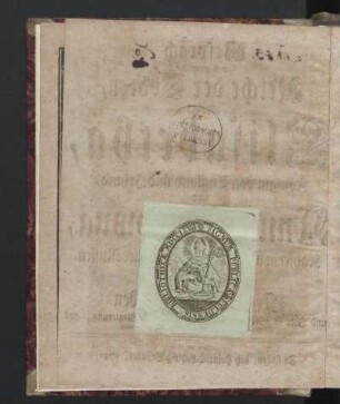 [Exlibris] Bibliothecae MDCCLXXVI Signum Publicae Fuldensis