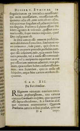 Cap. XII. De Fortitudine.