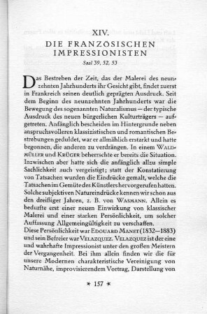 XIV. Die Französischen Impressionisten Saal 39, 52, 53