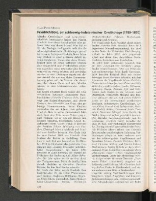 Friedrich Boie, ein schleswig-holsteinischer Ornithologe (1789-1870)