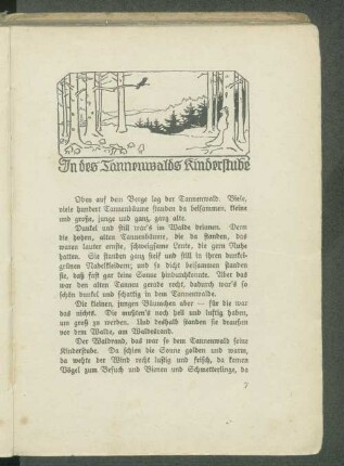 In des Tannenwalds Kinderstube