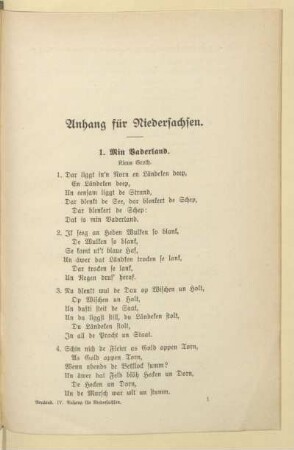 Anhang für Niedersachsen