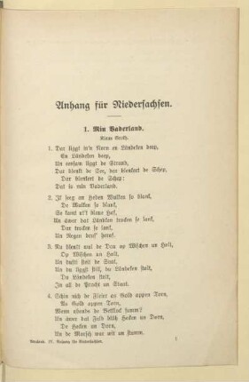 Anhang für Niedersachsen