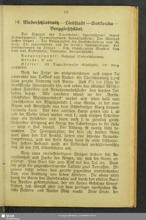 14. Niederschlottwitz - Liebstadt - Gottleuba - Berggießhübel