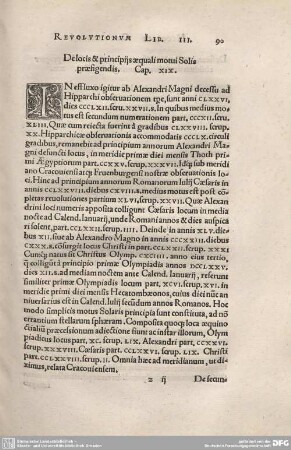 19. De locis et principijs aequali motui Solis Praesigendis.