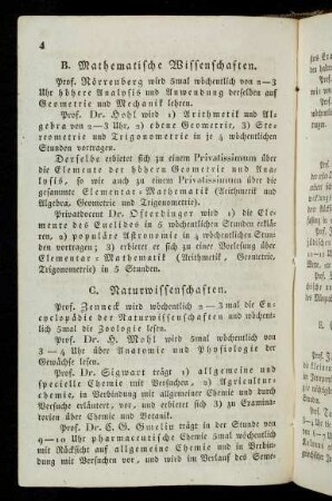 4, B. Mathematische Wissenschaften
