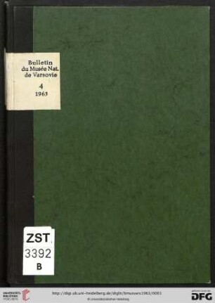 4: Bulletin du Musée National de Varsovie
