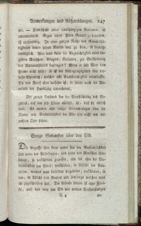 Einige Gedanken über den Eid.