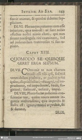 Caput XIII. Quomodo Se Quisque Geret Erga Seipsum