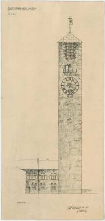 Bestelmeyer, German; Bamberg (Bayern); Ev. Erlöserkirche - Sakristeianbau und Turm (Westansicht)