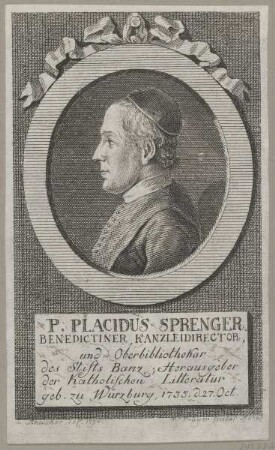 Bildnis des Placidus Sprenger